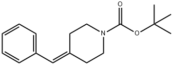 1-Piperidinecarboxylic acid, 4-(phenylmethylene)-, 1,1-dimethylethyl ester Structure