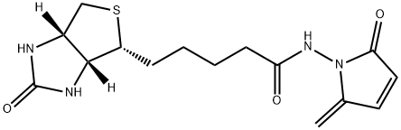 1H-Thieno[3,4-d]imidazole-4-pentanamide, N-(2,5-dihydro-2-methylene-5-oxo-1H-pyrrol-1-yl)hexahydro-2-oxo-, (3aR,4R,6aS)- Structure