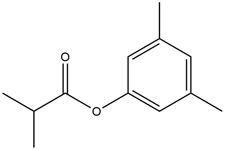 Propanoic acid, 2-methyl-, 3,5-dimethylphenyl ester Structure