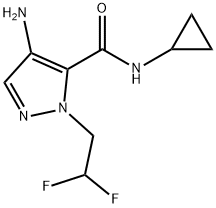 1H-?Pyrazole-?5-?carboxamide, 4-?amino-?N-?cyclopropyl-?1-?(2,?2-?difluoroethyl)?- 化学構造式