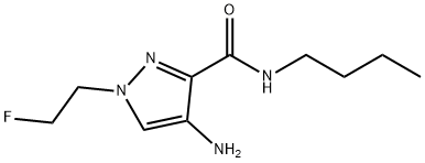 1H-?Pyrazole-?3-?carboxamide, 4-?amino-?N-?butyl-?1-?(2-?fluoroethyl)?-,2101198-49-4,结构式