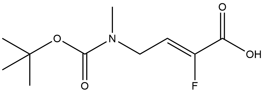 (Z)-4-((叔丁氧基羰基)(甲基)氨基)-2-氟丁-2-烯酸 结构式