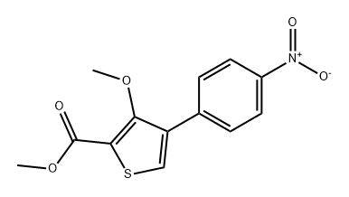 2-Thiophenecarboxylic acid, 3-methoxy-4-(4-nitrophenyl)-, methyl ester Struktur