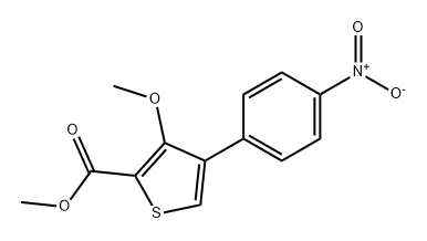 2-Thiophenecarboxylic acid, 3-methoxy-4-(4-nitrophenyl)-, methyl ester Structure