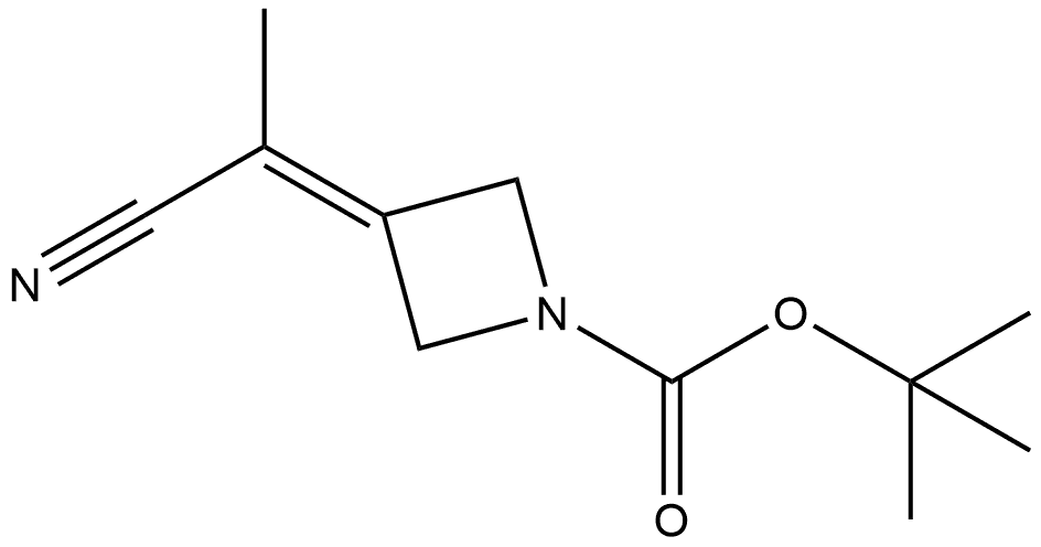 1,1-Dimethylethyl 3-(1-cyanoethylidene)-1-azetidinecarboxylate Structure