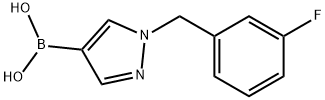 [1-[(3-Fluorophenyl)methyl]-1H-pyrazol-4-yl]boronic acid,2101515-49-3,结构式