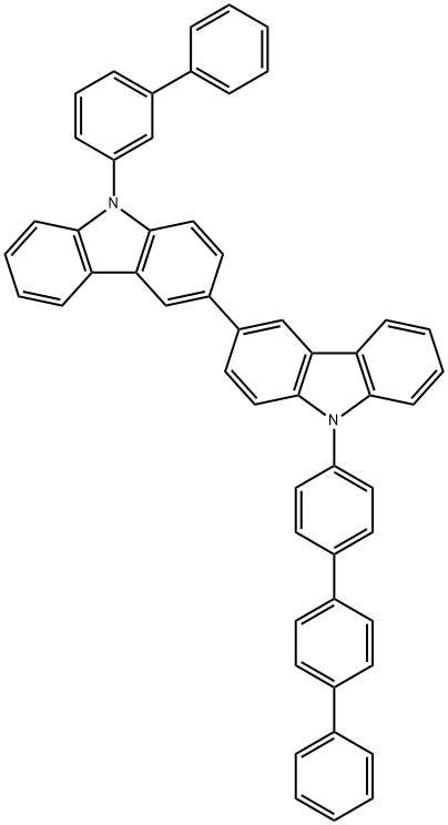 3,3'-Bi-9H-carbazole, 9-[1,1'-biphenyl]-3-yl-9'-[1,1':4',1''-terphenyl]-4-yl-|9-([1,1'-联苯]-3-基)-9'-([1,1':4',1''-三联苯]-4-基)-9H,9'H-3,3'-二咔唑