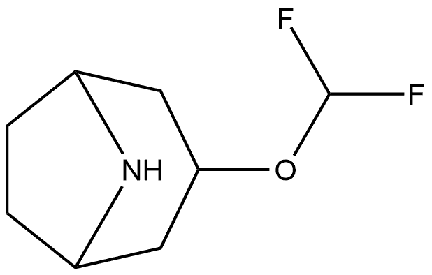 8-Azabicyclo[3.2.1]octane, 3-(difluoromethoxy)-, (3-endo)- Structure