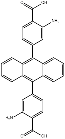 Benzoic acid, 4,4'-(9,10-anthracenediyl)bis[2-amino-,2101636-53-5,结构式