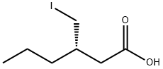 Hexanoic acid, 3-(iodomethyl)-, (3S)- Structure