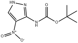 Carbamic acid, N-(4-nitro-1H-pyrazol-3-yl)-, 1,1-dimethylethyl ester 化学構造式