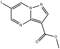 Methyl 6-iodopyrazolo[1,5-A]pyrimidine-3-carboxylate 化学構造式