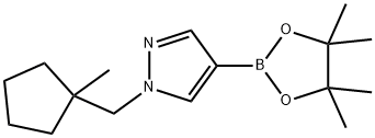 1-((1-Methylcyclopentyl)methyl)-4-(4,4,5,5-tetramethyl-1,3,2-dioxaborolan-2-yl)-1H-pyrazole Structure