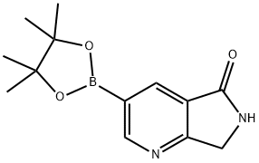 3-(4,4,5,5-四甲基-1,3,2-二氧硼杂环戊烷-2-基)-6,7-二氢-5H-吡咯并[3,4-B]吡啶-5-酮 结构式