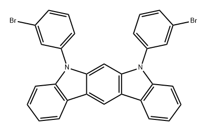 Indolo[2,3-b]carbazole, 5,7-bis(3-bromophenyl)-5,7-dihydro-,2102406-76-6,结构式