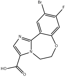 10-Bromo-9-fluoro-5,6-dihydroimidazo[1,2-d][1,4]benzoxazepine-3-carboxylic acid Structure