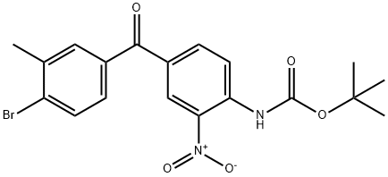 Tert-butyl (4-(4-bromo-3-methylbenzoyl)-2-nitrophenyl)carbamate Struktur