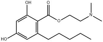 2-(Dimethylamino)ethyl 2,4-dihydroxy-6-pentylbenzoate Struktur