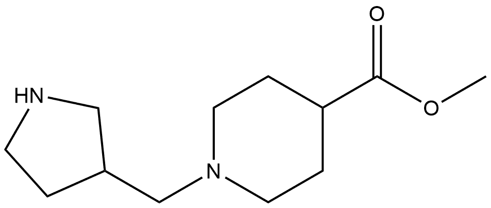 Methyl 1-(3-pyrrolidinylmethyl)-4-piperidinecarboxylate Structure