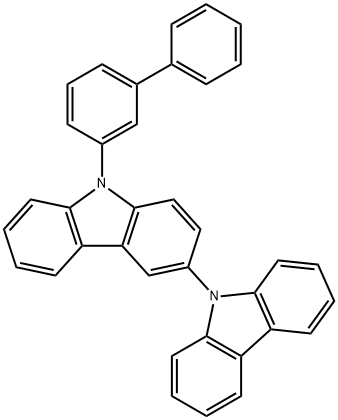 9-([1,1-联苯]-3-基)-9H-3,9-联咔唑, 2102919-66-2, 结构式