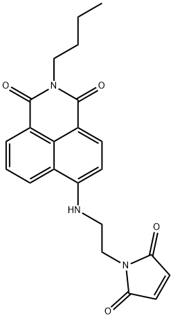 1H-Benz[de]isoquinoline-1,3(2H)-dione, 2-butyl-6-[[2-(2,5-dihydro-2,5-dioxo-1H-pyrrol-1-yl)ethyl]amino]- Struktur