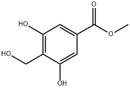 Benzoic acid, 3,5-dihydroxy-4-(hydroxymethyl)-, methyl ester Structure