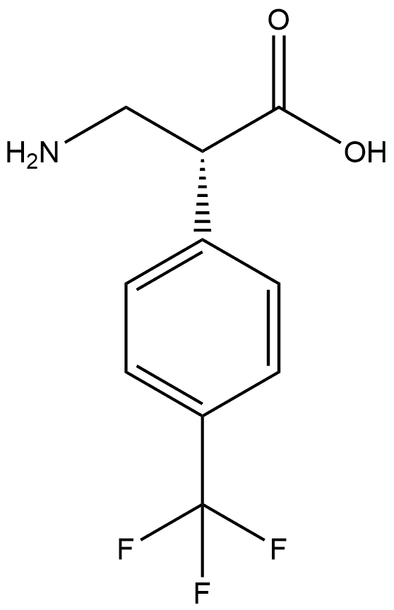 Benzeneacetic acid, α-(aminomethyl)-4-(trifluoromethyl)-, (αR)- Struktur