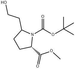 1,2-Pyrrolidinedicarboxylic acid, 5-(2-hydroxyethyl)-, 1-(1,1-dimethylethyl) 2-methyl ester, (2S)-