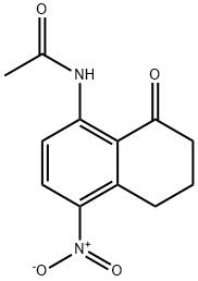 Acetamide, N-(5,6,7,8-tetrahydro-4-nitro-8-oxo-1-naphthalenyl)- 化学構造式