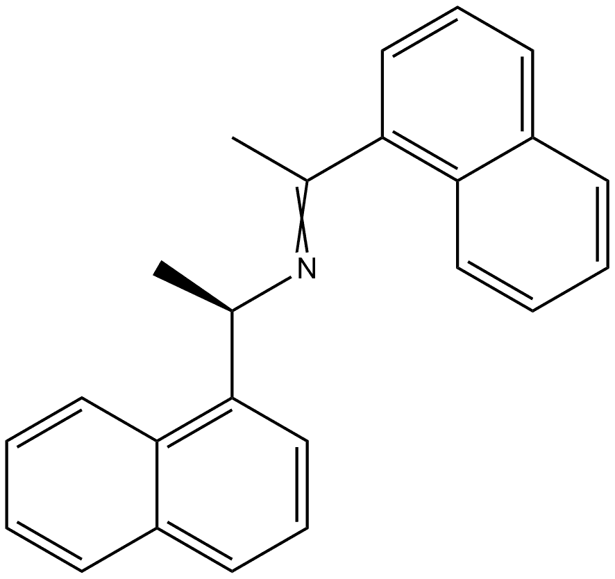 1-Naphthalenemethanamine, α-methyl-N-[1-(1-naphthalenyl)ethylidene]-, (αR)- 化学構造式