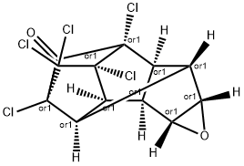 2,4,6-Metheno-5H-cyclopenta[4,5]pentaleno[1,2-b]oxiren-5-one, 2a,3,3,4,5a-pentachlorodecahydro-, (1aR,1bR,2S,2aS,4R,5aS,5bS,6S,6aS,7R)-rel- (9CI) Structure