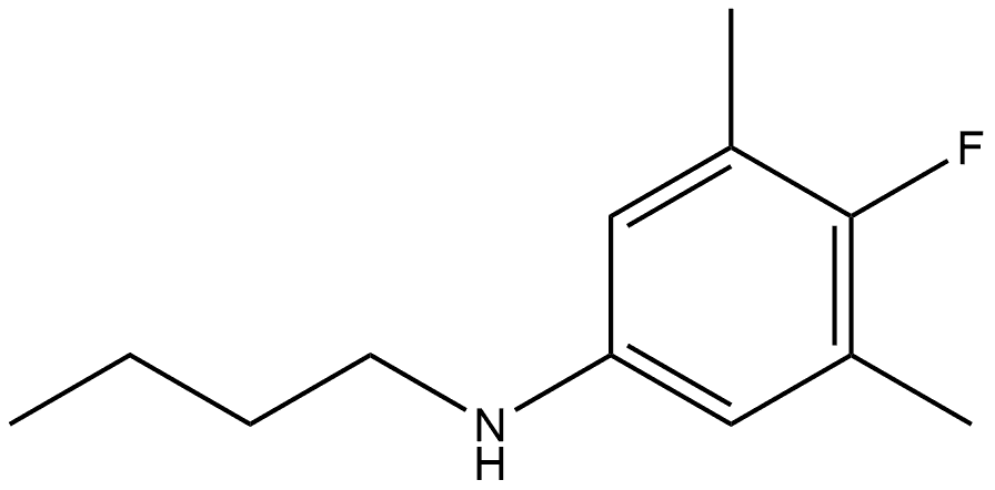 N-Butyl-4-fluoro-3,5-dimethylbenzenamine Structure