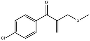 1-(4-chlorophenyl)-2-(methylthiomethyl)prop-2-en-1-one Struktur