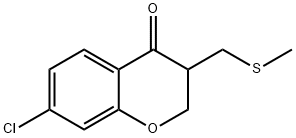 7-氯-3-甲基硫甲基苯并二氢吡喃-4-酮 结构式