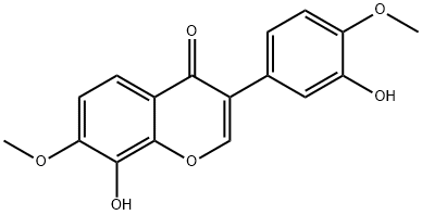 8,3'-二羟基-7,4'-二甲氧基异黄酮,210413-43-7,结构式