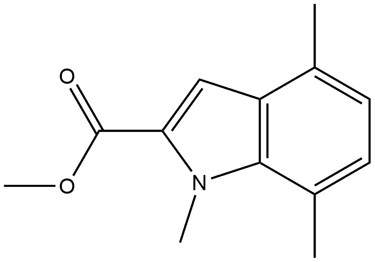 Methyl 1,4,7-Trimethylindole-2-carboxylate Structure