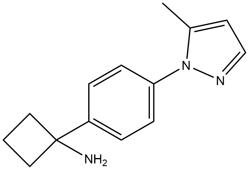 1-4-(5-Methyl-1H-pyrazol-1-yl)phenylcyclobutanamine|1-(4-(5-甲基-1H-吡唑-1-基)苯基)环丁胺