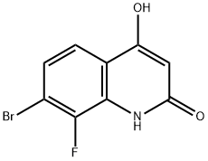 7-溴-8-氟-4-羟基喹啉-2(1H)-酮, 2104458-34-4, 结构式