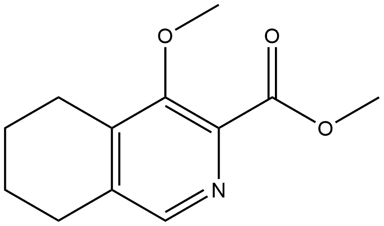 Methyl 5,6,7,8-tetrahydro-4-methoxy-3-isoquinolinecarboxylate Struktur