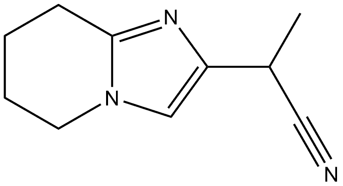 2-(5,6,7,8-Tetrahydroimidazo[1,2-a]pyridin-2-yl)propanenitrile 化学構造式