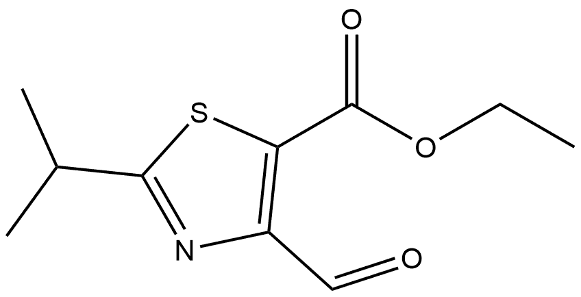 Ethyl 4-formyl-2-(1-methylethyl)-5-thiazolecarboxylate Structure