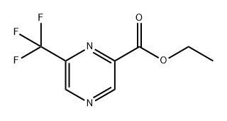 2-Pyrazinecarboxylic acid, 6-(trifluoromethyl)-, ethyl ester 结构式