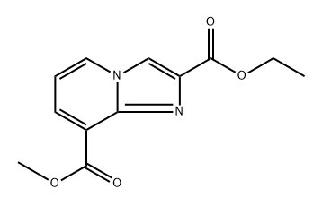 2-ethyl 8-methyl imidazo[1,2-a]pyridine-2,8-dicarboxylate 结构式