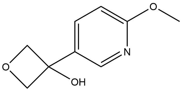 3-(6-Methoxy-3-pyridinyl)-3-oxetanol,2105782-03-2,结构式