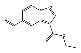 5-甲酰基吡唑并[1,5-A]吡啶-3-羧酸乙酯, 2105936-39-6, 结构式