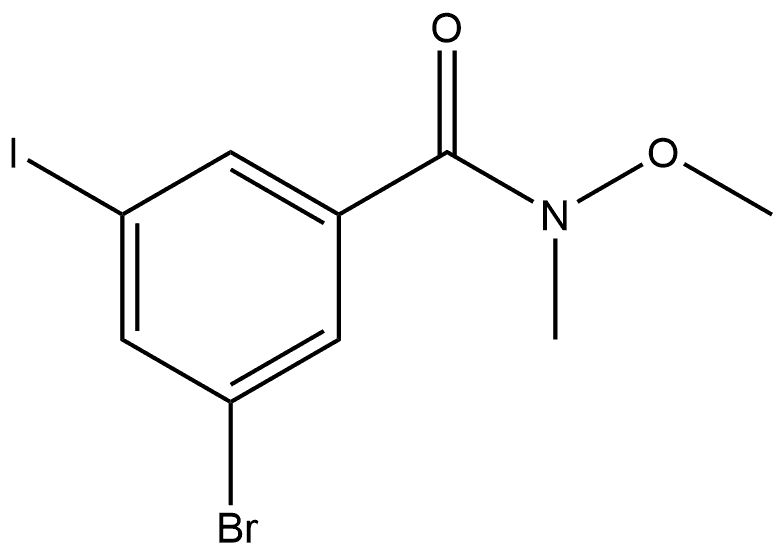 3-Bromo-5-iodo-N-methoxy-N-methylbenzamide Structure