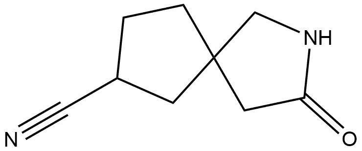 3-Oxo-2-azaspiro[4.4]nonane-7-carbonitrile 结构式