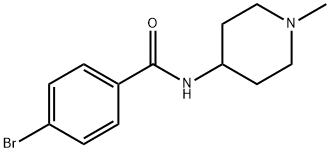 4-溴-N-(1-甲基-4-哌啶基)苯甲酰胺, 210643-94-0, 结构式