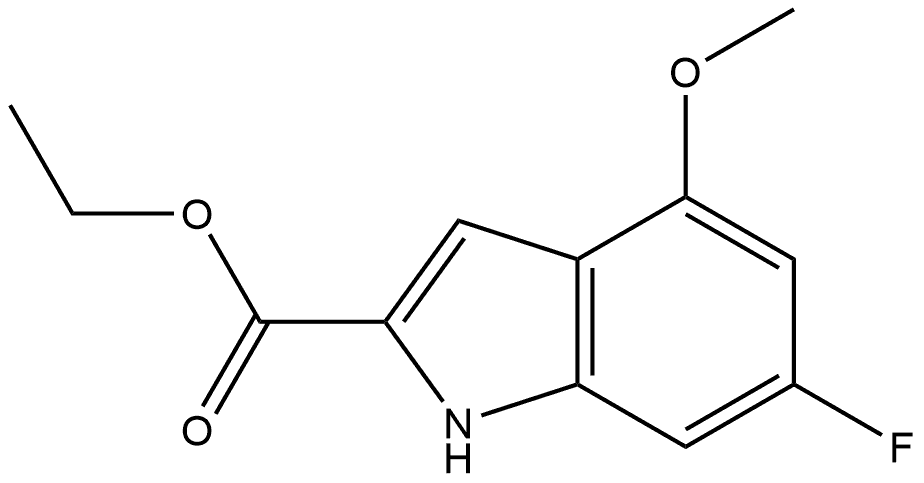 Ethyl 6-Fluoro-4-methoxyindole-2-carboxylate Struktur