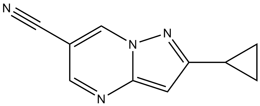 2-cyclopropylpyrazolo[1,5-a]pyrimidine-6-carbonitrile,2106564-35-4,结构式